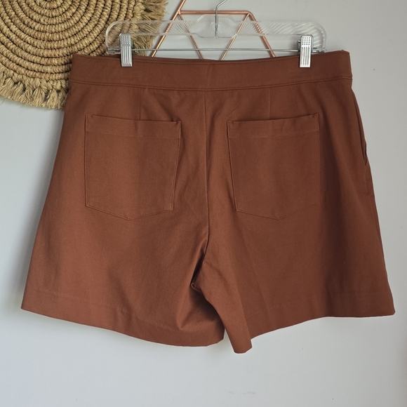 SPANX, New Polished Bronze Glow On the Go High Rise 6" Stretch Shorts Size XL - Picture 5 of 9